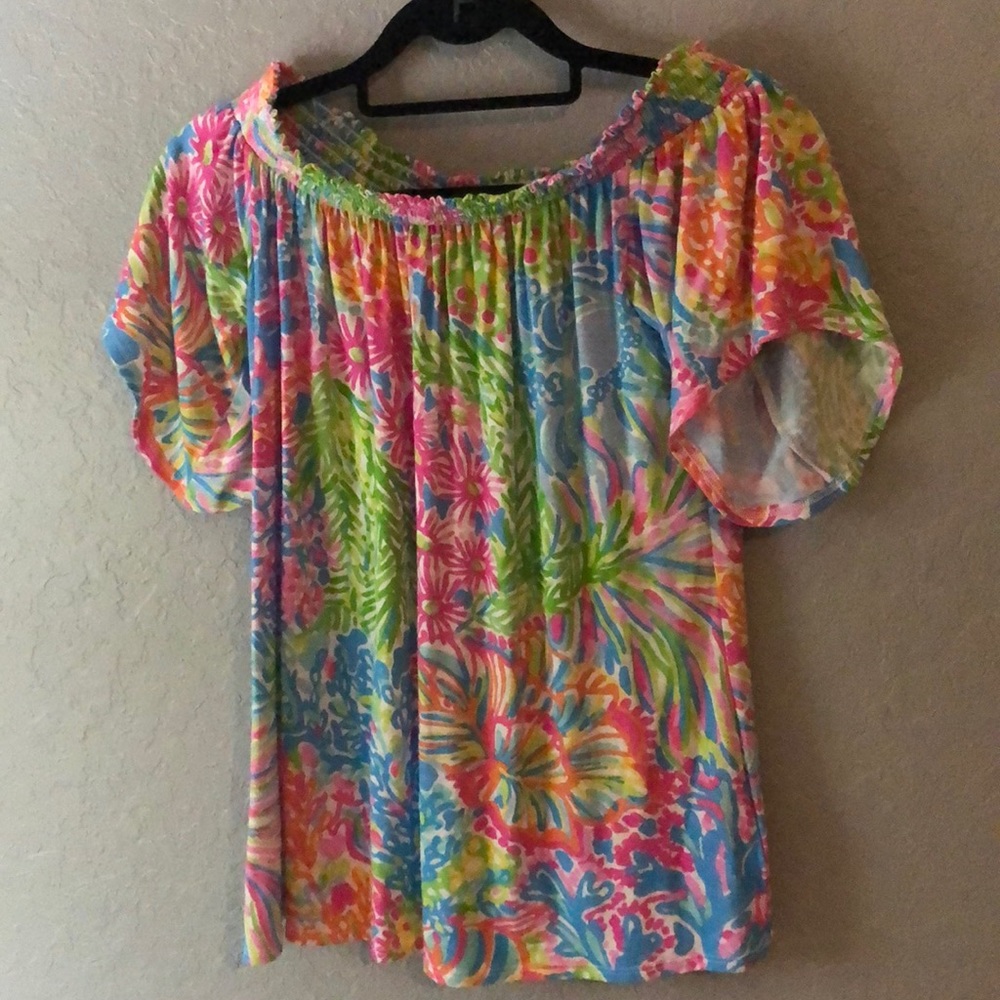 Lilly Pulitzer off the shoulder shirt
